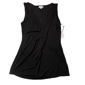 VELVET Graham & Spencer black top sleeveless jersey made USA Large,